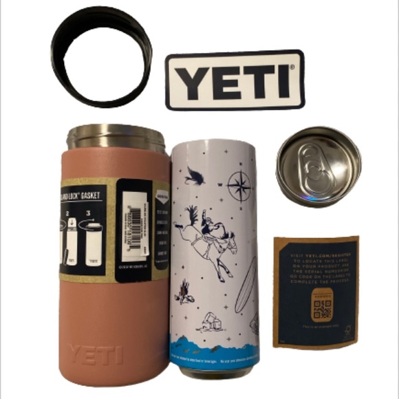 ❤️ New Yeti Rambler Colster Slim Can Insulator Sandstone Pink NWT - Picture 14 of 14